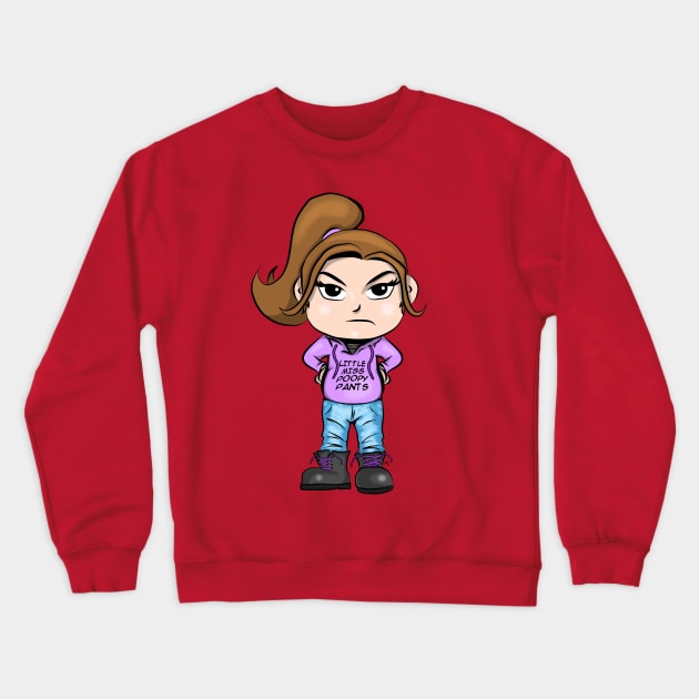 Little Miss Poopy Pants Crewneck Sweatshirt by nicitadesigns